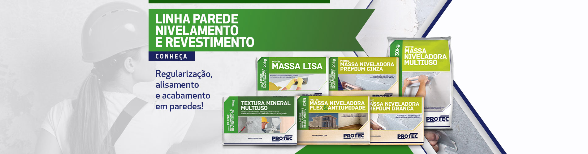 Linha - Parede Nivelamento e Revestimento